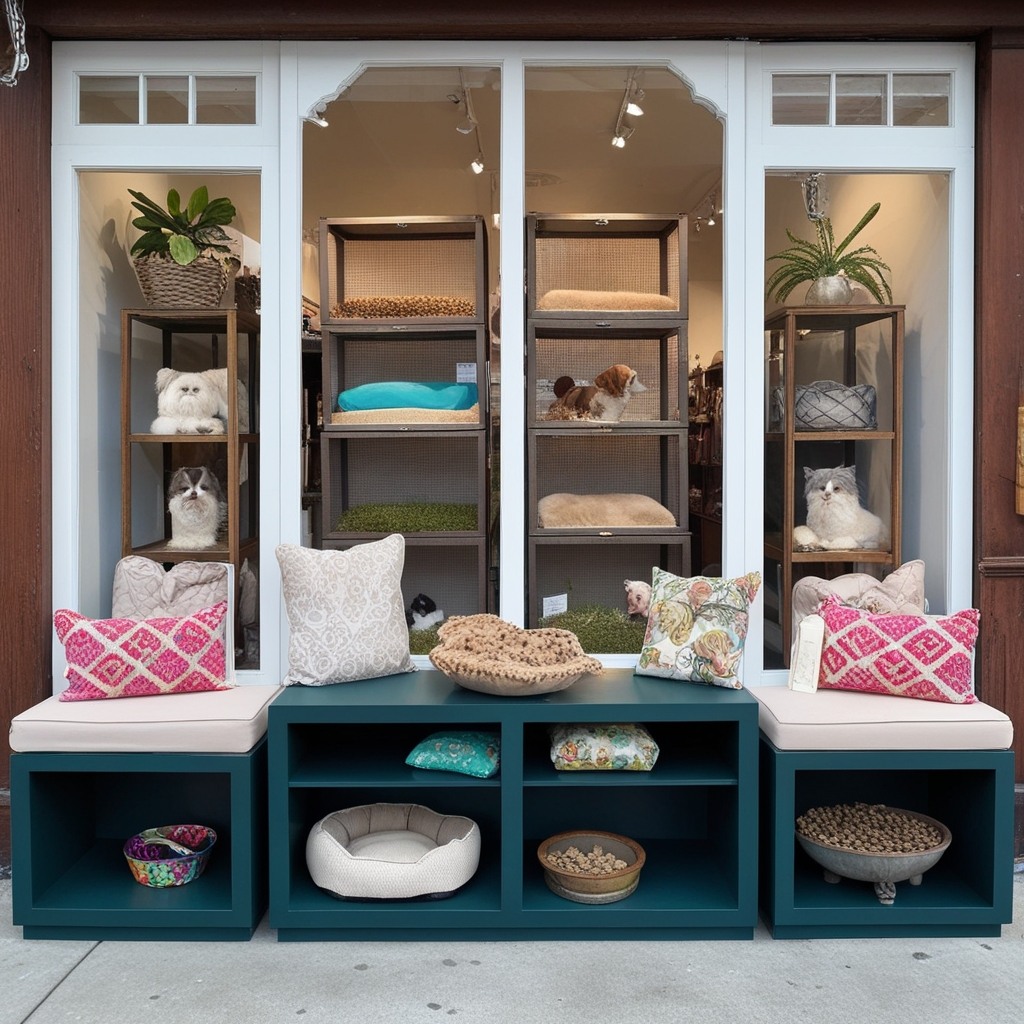 Pet Shop with personalized moodboard and vintage furniture